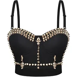 luolingongjue Women's Beaded Camisole Vest – Stylish Short Corset Outerwear for Party-picture-35