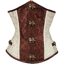luolingongjue Women's Gothic Retro Palace Corset | Horn Buckle Waist Belt Vest | Steel Boned Shaping Corset-picture-10