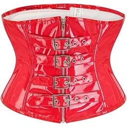 luolingongjue Women’s Leather Zipper Corset Belt | Short Waist Corset with Front Closure | Stylish Belly Shaper for Outerwear-picture-40