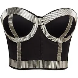 luolingongjue Women's Padded Corset Bra Comfortable Bustier with Detachable Straps-picture-12