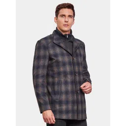 Polyester Checkered Coat For Men-image-9