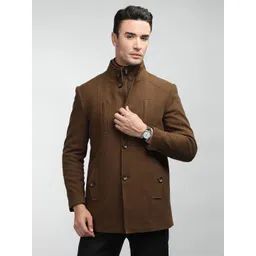 Wool Solid Coat For Men-image-6