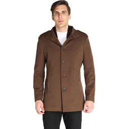 Wool Solid Coat For Men-image-17