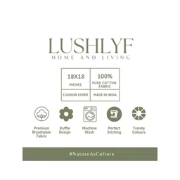 LUSHLYF Pink & Green 4 Pieces Floral Pure Cotton Square Cushion Covers image 3