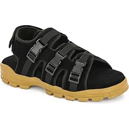 lushwalk Men’s Casual Outdoor Trekking Sandals | Stylish Triple Adjustable Buckle Straps, Cushioned Sole, Durable Rubber Grip, Open-Toe Adventure Sandal | Comfortable for Daily, Travel & Hiking-picture-19
