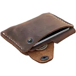 lusso pelle Anti-Theft Top Grain Leather Card Holder Cum Minimalist Wallet for Men's and Women's-picture-53