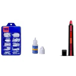 lusty soul Artifical Nails with Glue & fab 5 Lipstick-picture-16