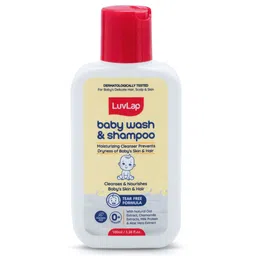 Luv Lap 2 in 1 Natural Baby Wash & Shampoo with Chamomile Oatmeal & Shea Butter in Tear Free & Paraben Free Formula - 100 ml-picture-15