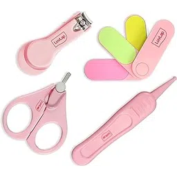 LuvLap Baby 4in1 Nail Grooming Set, Scissor, Clipper, Tweezer & Filer, Baby Grooming Kit, Baby Nail Scissor, Grooming Kit for New Born Baby, Baby Nail Cutter, New Born Grooming Kit, 4pcs, Pink, 0m+-picture-10