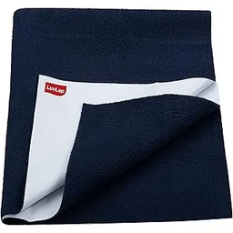 LuvLap Instadry Anti-Piling Fleece Extra Absorbent Quick Dry Sheet for Baby, Baby Bed Protector, Waterproof Baby Sheet, Small Size 100x140cm, Pack of 1, Navy Blue-picture-17