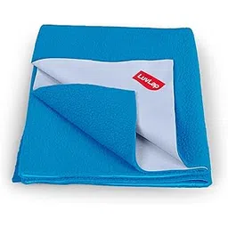 LuvLap Instadry Anti-Piling Fleece Extra Absorbent Quick Dry Sheet for Baby, Baby Bed Protector, Waterproof Baby Sheet, Small Size 70x100cm, Pack of 1, Royal Blue-picture-19
