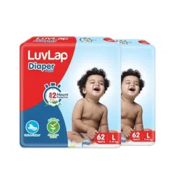 Luvlap 62 Pcs Diapers Pant with Aloe Vera Lotion for Rash Protection, Size: Large (Pack of 2)-picture-40