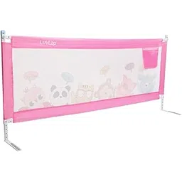 Luvlap Comfy Baby Bed Rail Guard (6 ft x 2.3 ft), 180cmx72cm, Bed Rails for Baby & Toddler Safety, Portable, Adjustable Height, Single Side Bed Rail, Pack of 1, Printed Pink-picture-32