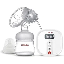 LuvLap Convertible Electric Breast Pump with 3 Phase Pumping, Convertible to Manual Breast Pump, 2pcs Breast pads free, Soft & Gentle, BPA Free, Run on Direct Power, No Battery, One year Warranty-picture-17