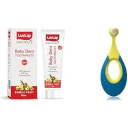 LuvLap Naturals Baby Dent 100% Natural Toothpaste for Kids, Bubble Fruit Flavour, SLS & Fluoride Fre & LuvLap Super Soft Baby Toothbrush, Ultra Soft baby toothbrus-picture-10