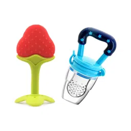 Luvlittle Silicone BPA Free Natural Organic Nipple Teethers and Fruit Nibbler Feeder for Newborn Baby Boy - Baby Girl, Infant, Babies- PACK OF 2- Colour May Vary-picture-12