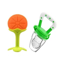 Luvlittle Silicone BPA Free Natural Organic Nipple Teethers and Fruit Nibbler Feeder for Newborn Baby Boy - Baby Girl, Infant, Babies- PACK OF 2- Colour May Vary-picture-18