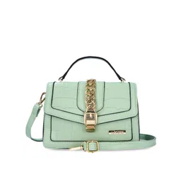 Luvoksi Green Textured Structured Satchel-picture-14