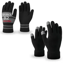 luvre1 Self Design Winter Men Gloves-picture-17