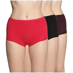 lux amore Women's High Coverage Super Combed Cotton Elastane Stretch Mid Waist Boy Shorts with Concealed Waistband and StayFresh Treatment(Pack of 3) (Colors&Print May Vary)-picture-15