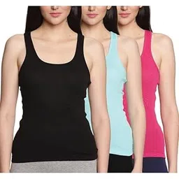 Lux Amore Women's Racerback – Premium Cotton, for Yoga & Gym Workouts(Color May Vary)-image-2