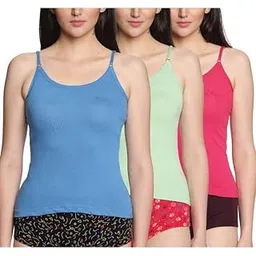 Amore Women's Cotton Rich Camisole with Adjustable Strap(Pack of 3)(Color May Vary)-image-0