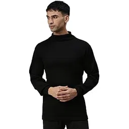 lux cott's wool Lux Cottswool Black High Neck Full Sleeves Premium Thermal Upper (#CW-HNFS-100cm)-picture-12