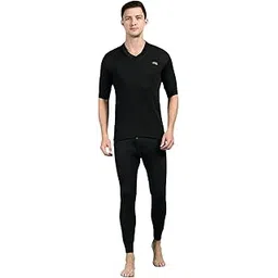 lux cott's wool Lux Cottswool Men's Half Sleeves V Neck Thermal Set-picture-35