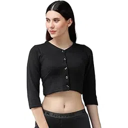 lux cott's wool Lux Cottswool Women's Solid Thermal Blouse-picture-14