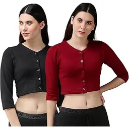 Lux Cottswool Women's Solid Regular Thermal Blouse | Thermal Blouse for Women | Pack of 2-image-36