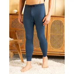 Lux Cottswool Men Blue Solid Cotton Thermal Bottom-picture-36