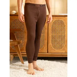 Lux Cottswool Men Brown  Solid Cotton Thermal Bottom-picture-16