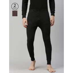 Lux Cottswool Men Pack Of 2 Solid Cotton Thermal Bottoms-picture-19