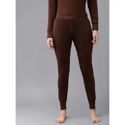 Lux Cottswool Women Brown Solid Cotton Thermal Bottom-image-16