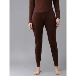 Lux Cottswool Women Brown Solid Cotton Thermal Bottom-image-29