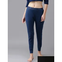 Lux Cottswool Women Pack Of 2 Solid Cotton Thermal Bottoms-picture-26