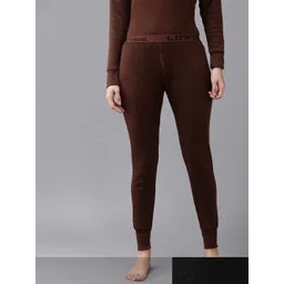 Lux Cottswool Women Pack Of 2 Solid Cotton Thermal Bottoms-picture-17