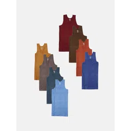 Lux Cozi Boys Pack Of 8 Assorted Basic Innerwear Vests LUX_COZI_BOYZ_RN_AST_8PC-picture-45