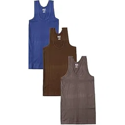 lux cozi Boy's Super Combed Cotton Round Neck Sleeveless Color Vest|Singlet Top|Cotton Vests for Boys|Boys Innerwear|Sleepwear|Nightwear|[Pack of 3]-picture-24