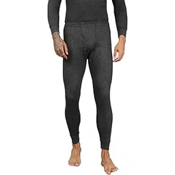 lux cozi HEATEK Men's Black Melange Thermal Trouser |Thermal Bottom for Men | Style -555 | Pack of 1-picture-23