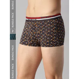 Lux Cozi Men Pack Of 2 Assorted Pure Cotton Trunks- COZI_BIGSHOT_SL_PRINT_OE_AST1_2PC-picture-32