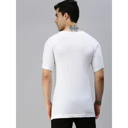 Lux Cozi Men Pack Of 2 White Solid Organic Cotton Basic Vests image 2