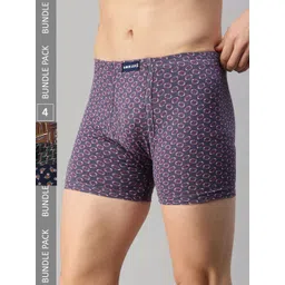 Lux Cozi Men Pack Of 4 Assorted Cotton Trunks COZI_BIGSHOT_LONGS_PRINT_ASST_4PC-picture-13