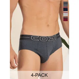 Lux Cozi Men Pack Of 4 Cotton Basic Briefs COZI_1124_LUXURY_AST_4PC-image-23