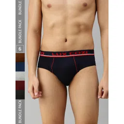 Lux Cozi Men Pack Of 6 Assorted Pure Cotton Basic Briefs COZI_BIGSHOT_BRF_ASST_6PC-image-27