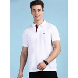 Lux Cozi Men Solid Polo Collar Cotton T-shirt-picture-12