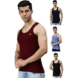 lux cozi Men's 100% Cotton Vest| Vest for Men | Pack of 4 | Color May Vary-picture-19
