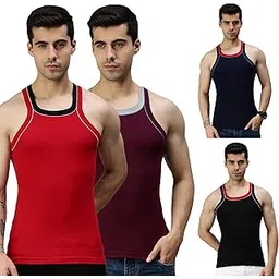 lux cozi Men's Cotton Modern Fit Vest (Pack of 4) (Prints May Vary)-picture-23