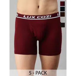 Lux Cozi Pack Of 5 Assorted Skin-friendly Label Free Comfort Long Cotton Trunk-picture-23