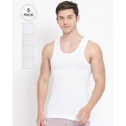 lux cozi Pack of 5 Sleeveless Round-Neck Vests-picture-12